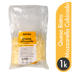 Bistro Queso Mozzarella Cubicado x 1 kg