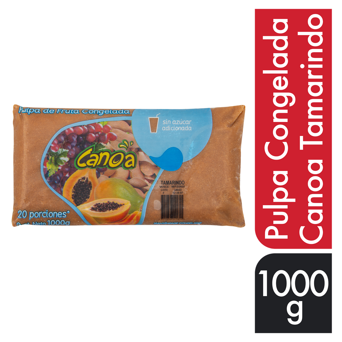 Canoa Pulpa Congelada Tamarindo x 1000 g