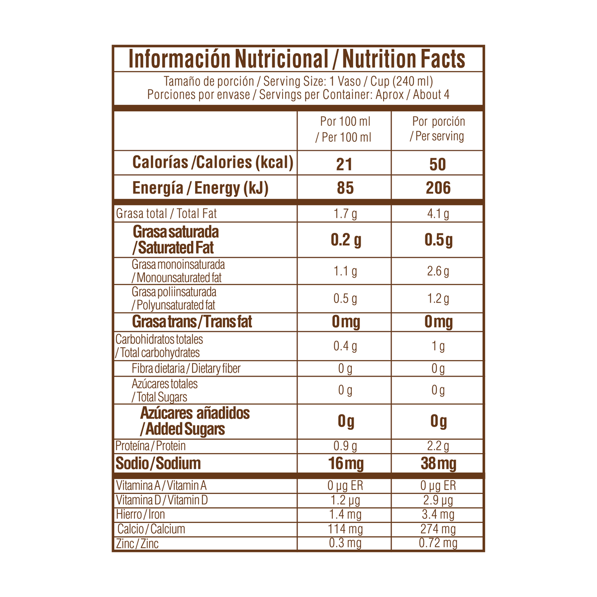 Tosh Bebida Almendra Sin Azucar 1 litro Caja x 12
