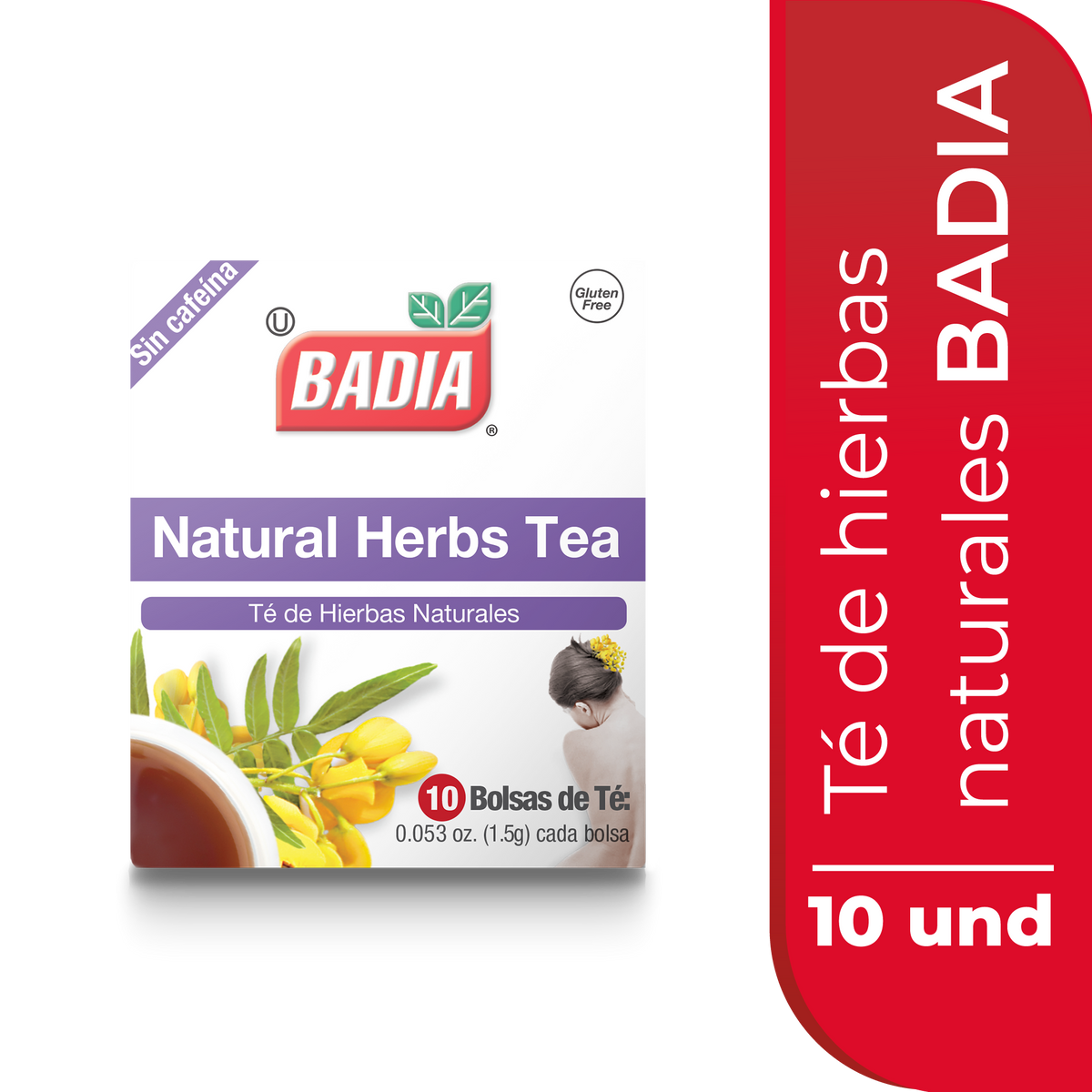 Badia Té de Hierbas Naturales x 10 bolsas x 1.5 g