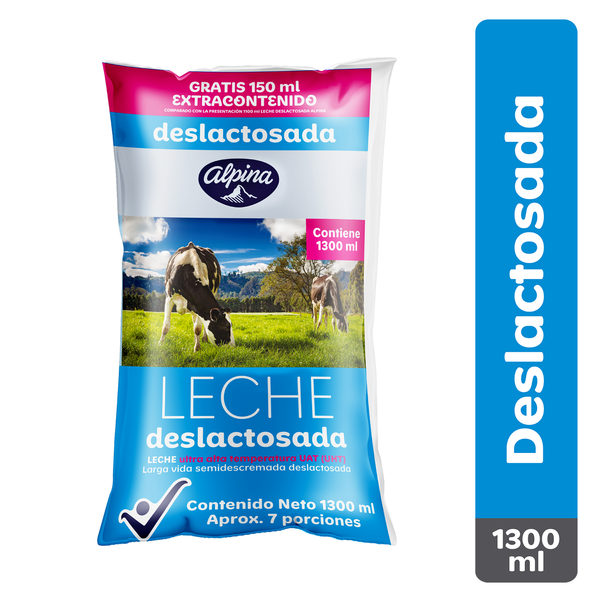 Alpina Leche Deslactosada Bolsa 1300 ml
