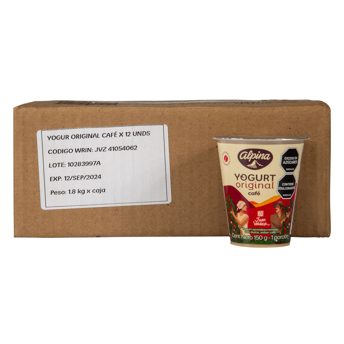 Alpina Yogurt Café Juan Valdez 150gr x 12