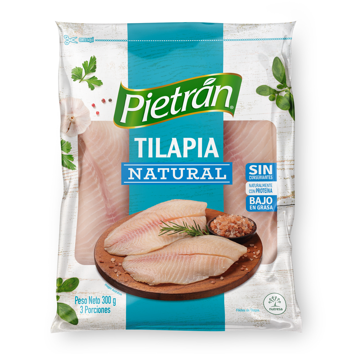 Pietrán Tilapia Natural x 300 g