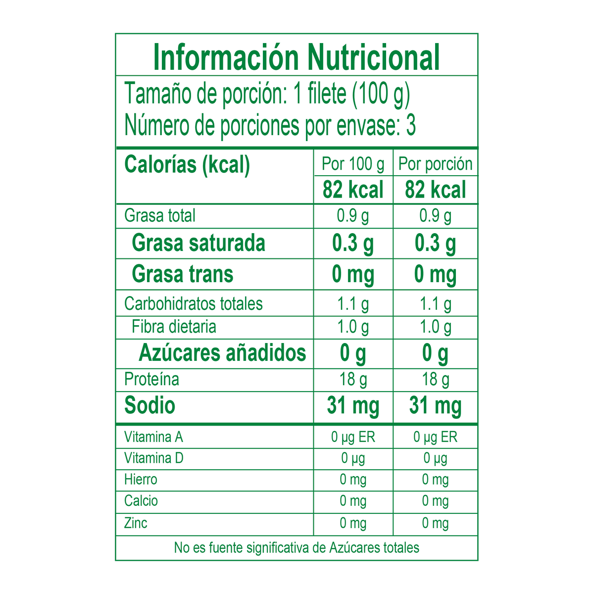 Pietrán Tilapia Natural x 300 g