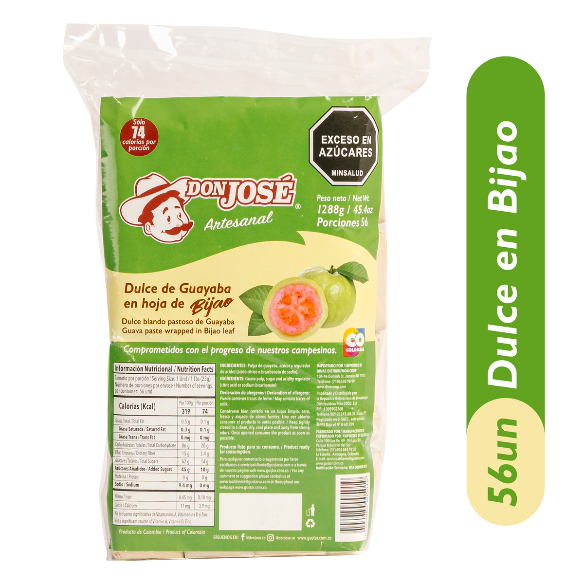 Don Jose Bocadillo Bijao 23 g x 56 un