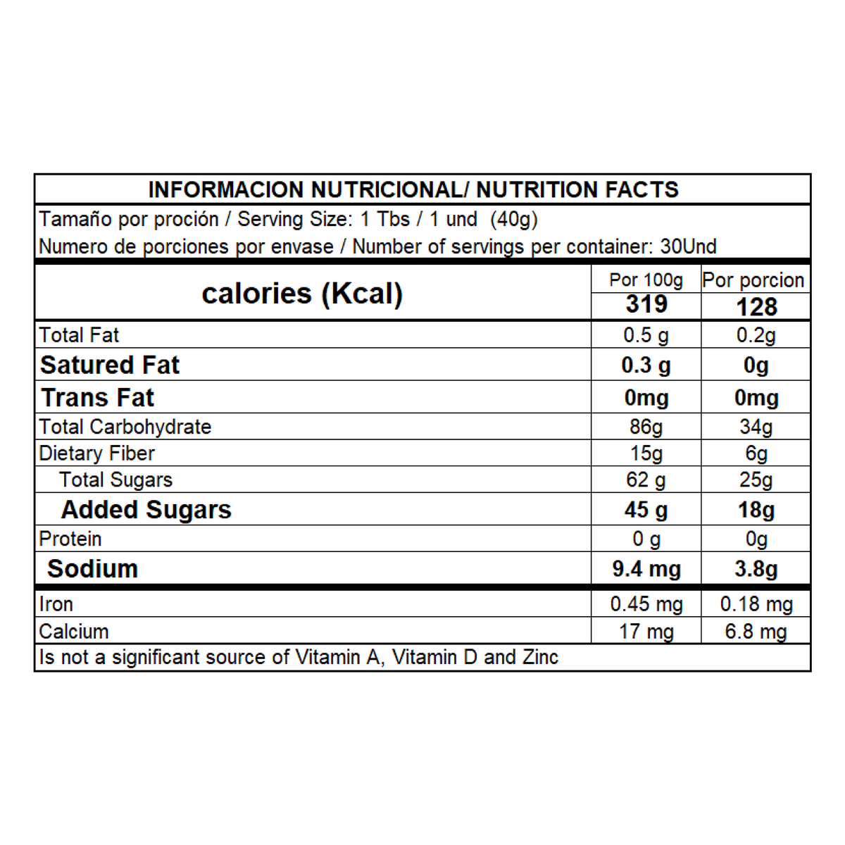 Don Jose Bocadillo Bijao 40 g x 30 un