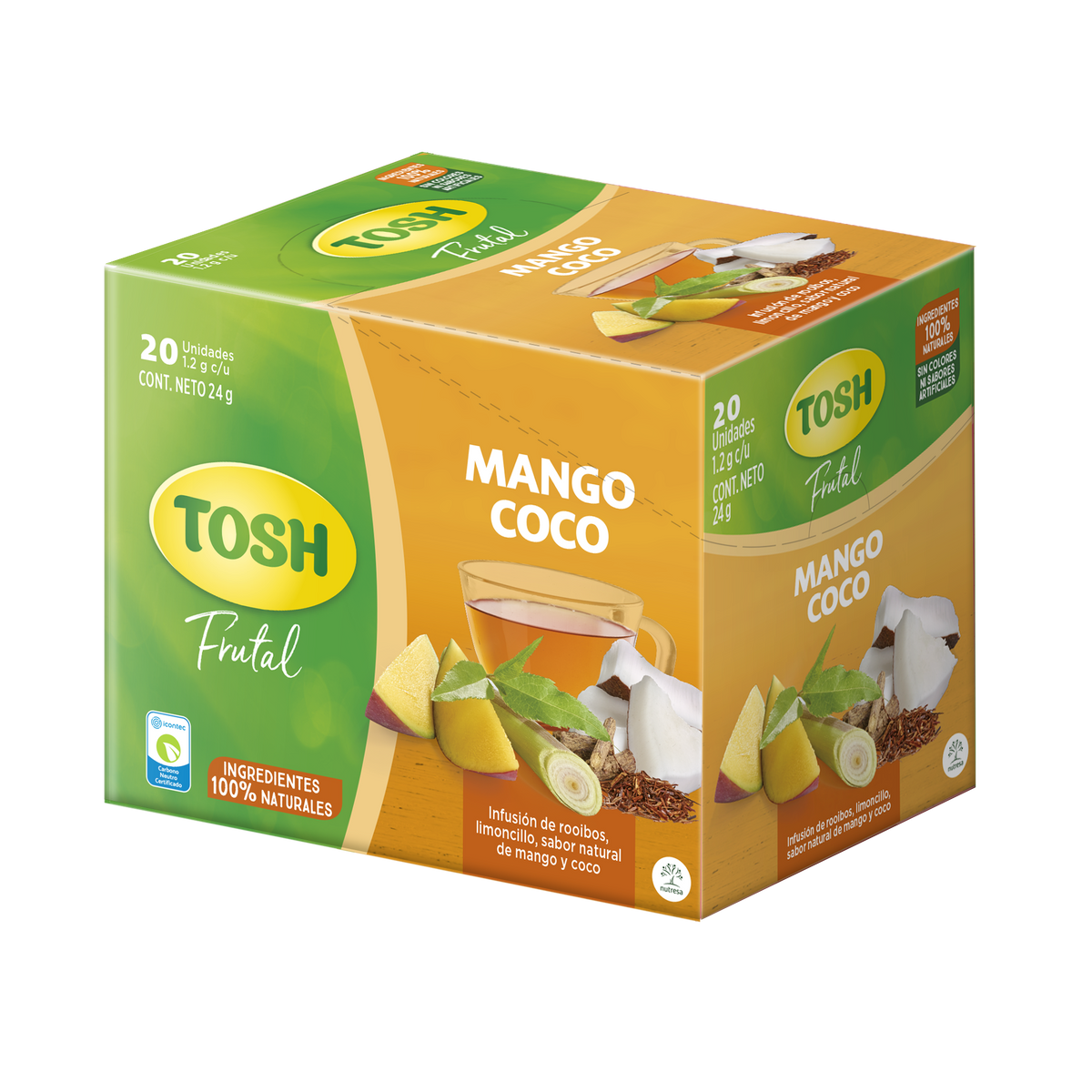 Tosh Infusión Mango Coco 20 Sobre 20 un x24 g