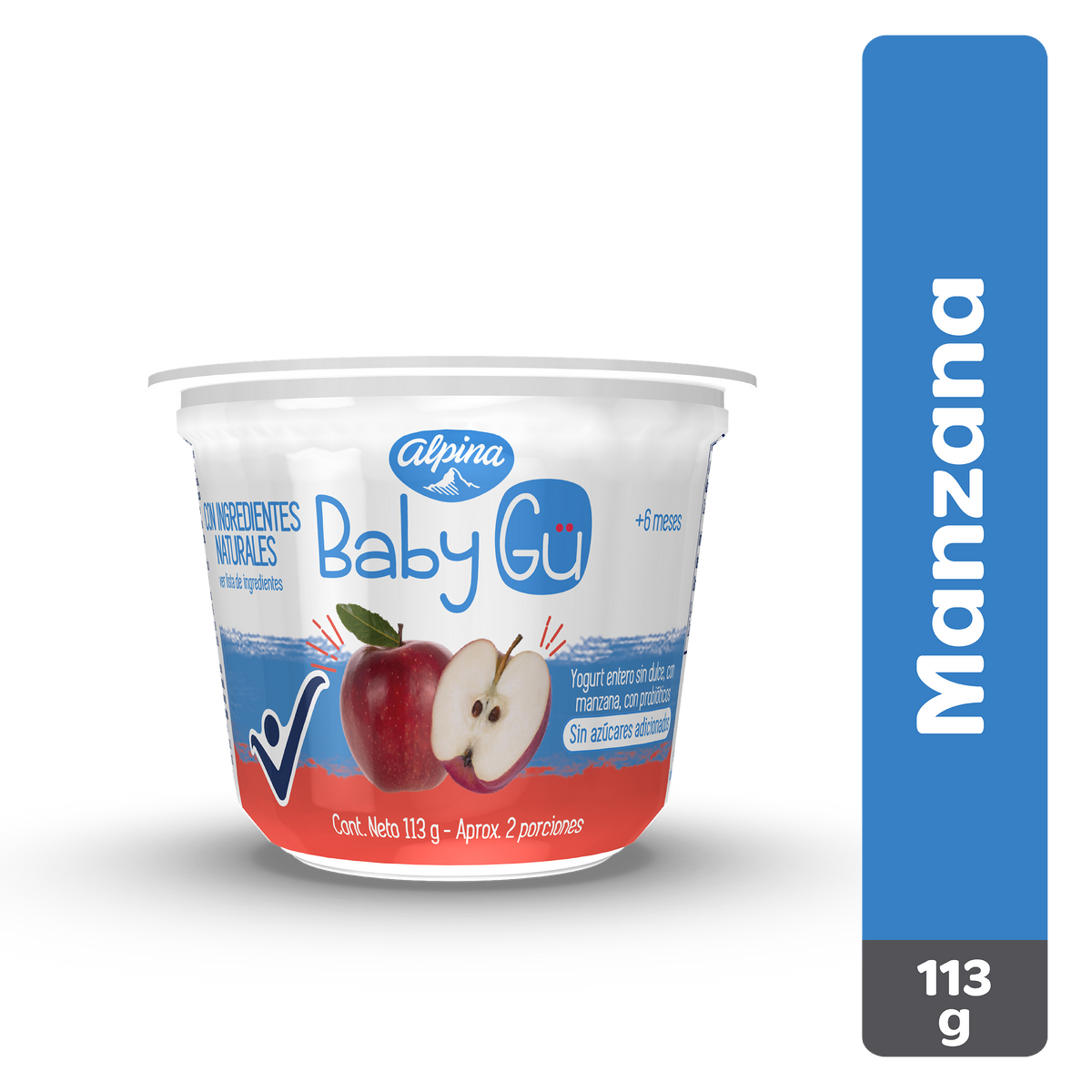 Alpina Yogurt Natural Manzana x 113 g