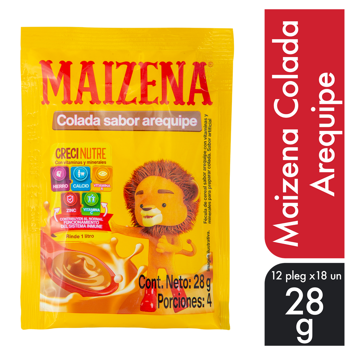 Maizena Colada Arequipe 12 Plegadiza x 18 un x 28 g
