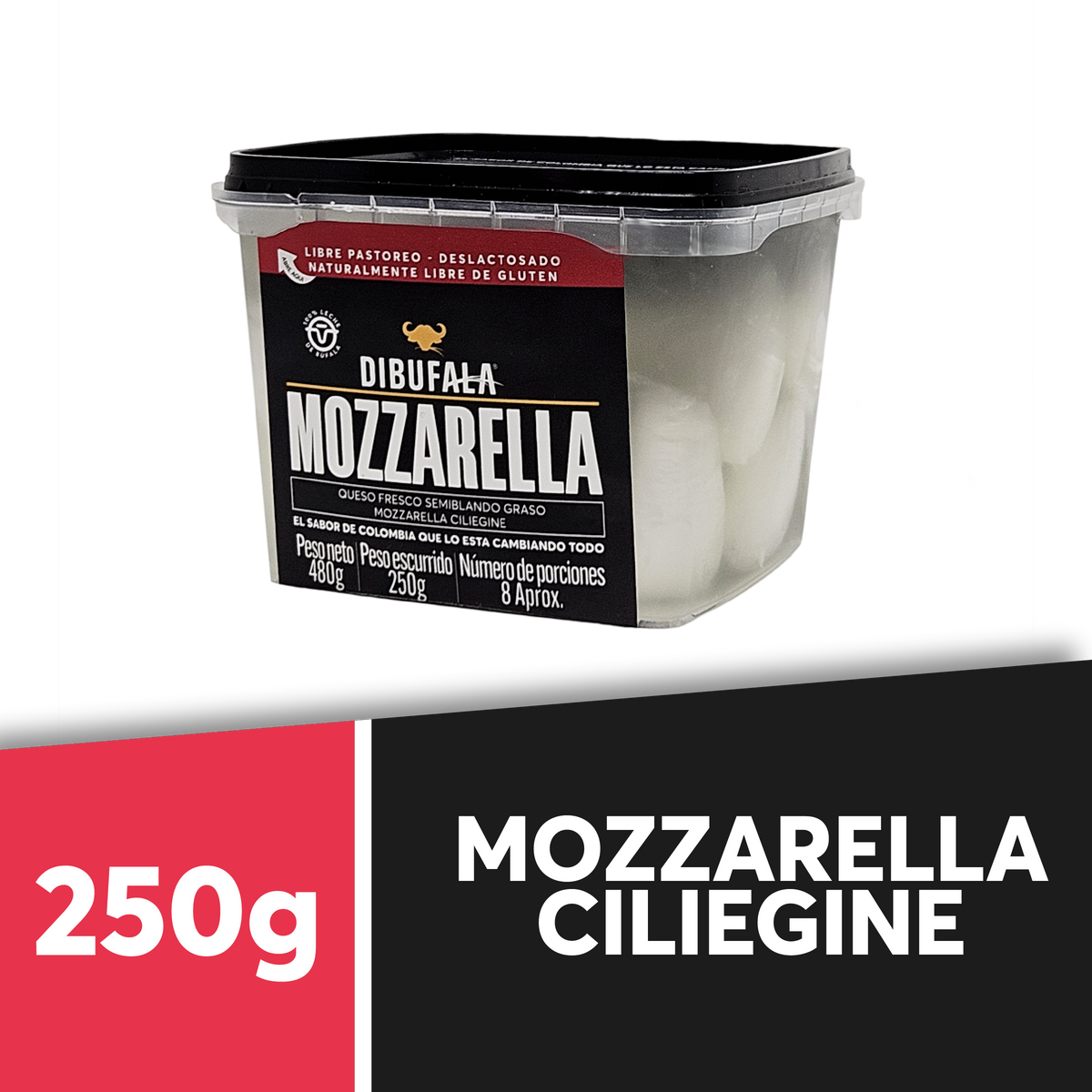 Dibufala Queso Ciliegine 250 g x 14 un
