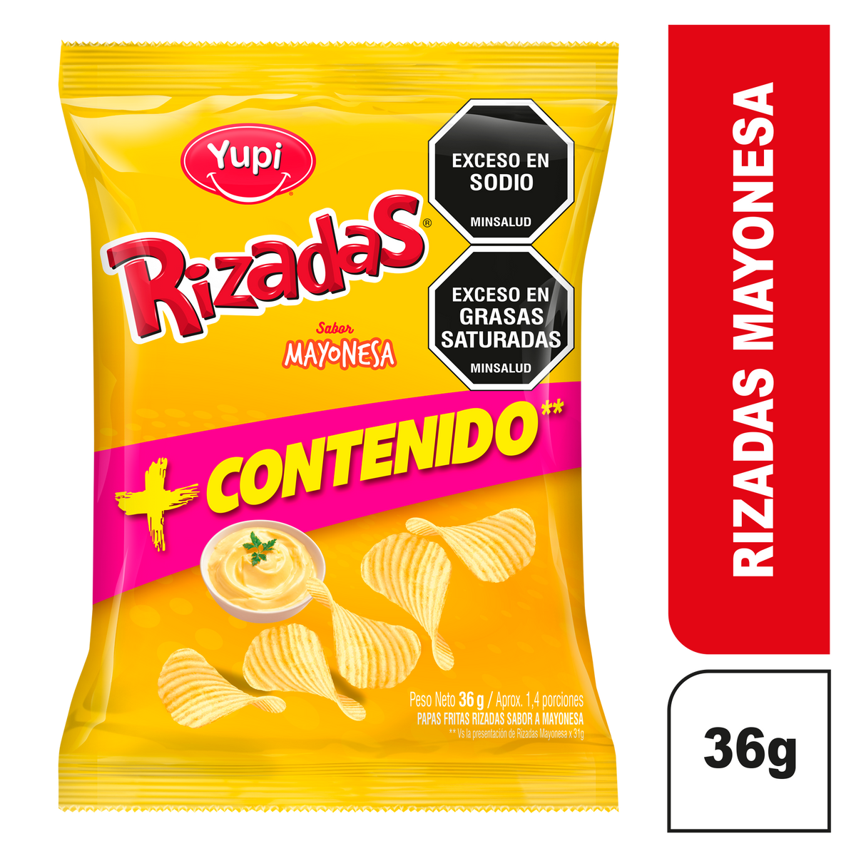 Rizadas Mayonesa Extracontenido 8 Und x 36g