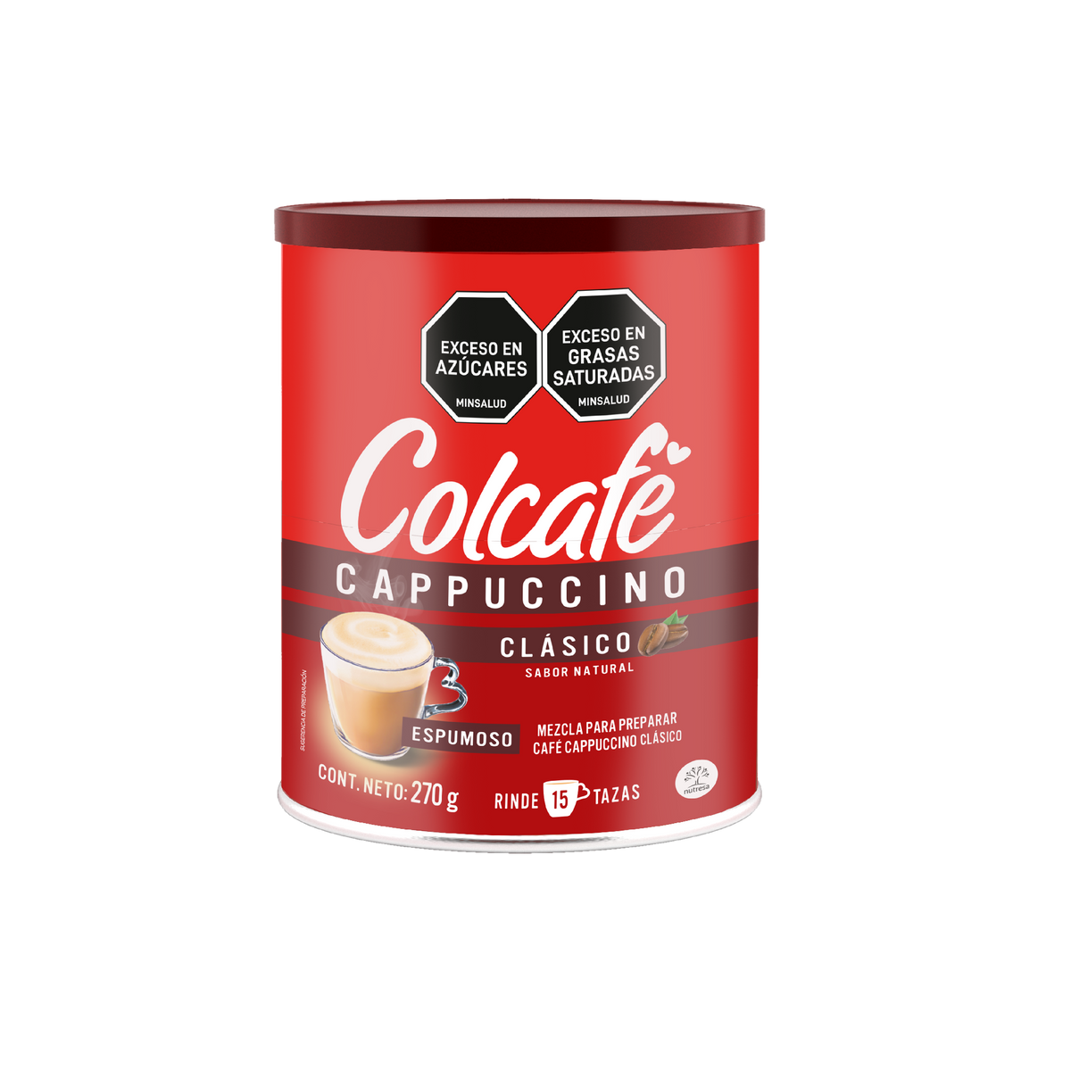 Colcafe Cappuccino Clasico Natural 12 Latas x 270 g