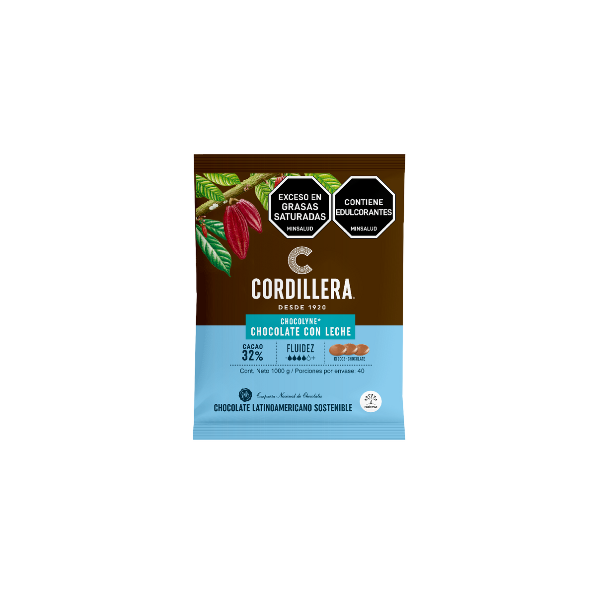 Cobertura real de leche sin azucar añadido Lyne bloque x 1kg