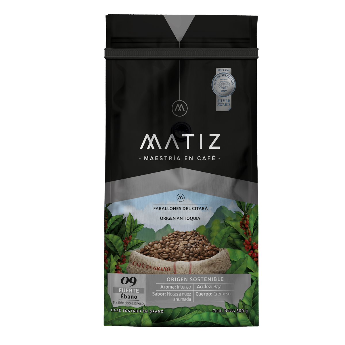 Matiz Cafe Ebano gano 8 un x 500 g