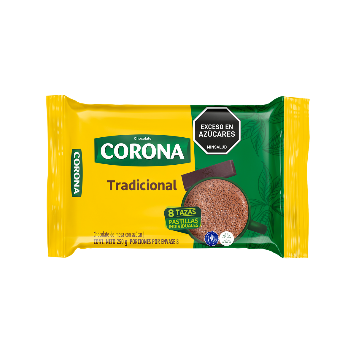 Corona Chocolate 8 Pastillas x 250 g