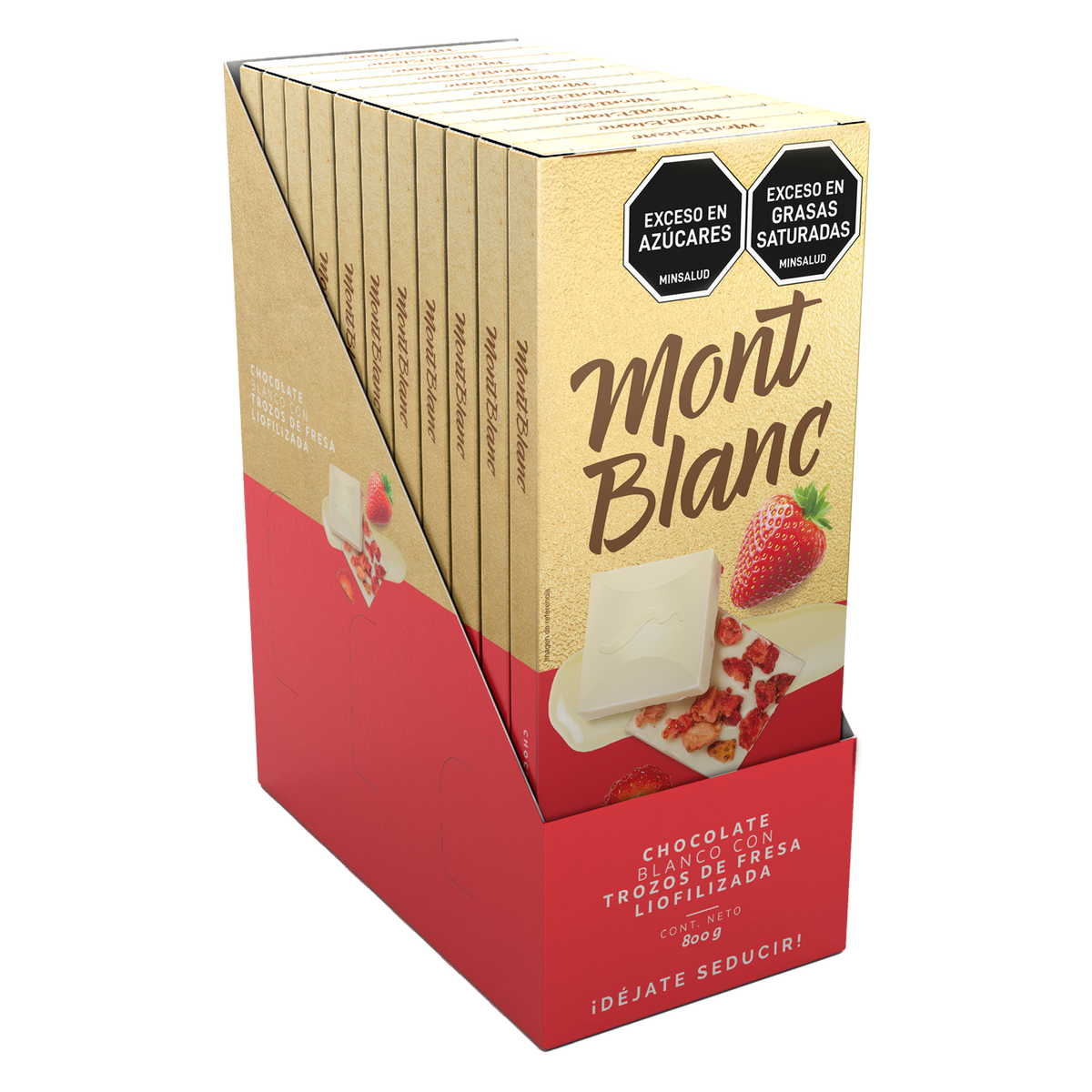 Montblanc Golosina Fresa Blanca Plegadiza x80g