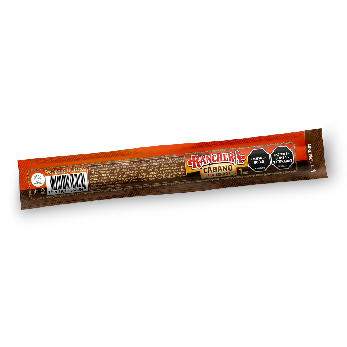 Alimentos Carnicos Cabano Ranchera 25G