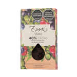 Evok Chocolate 40% Café Acaí Arándanos Barra x 100 g