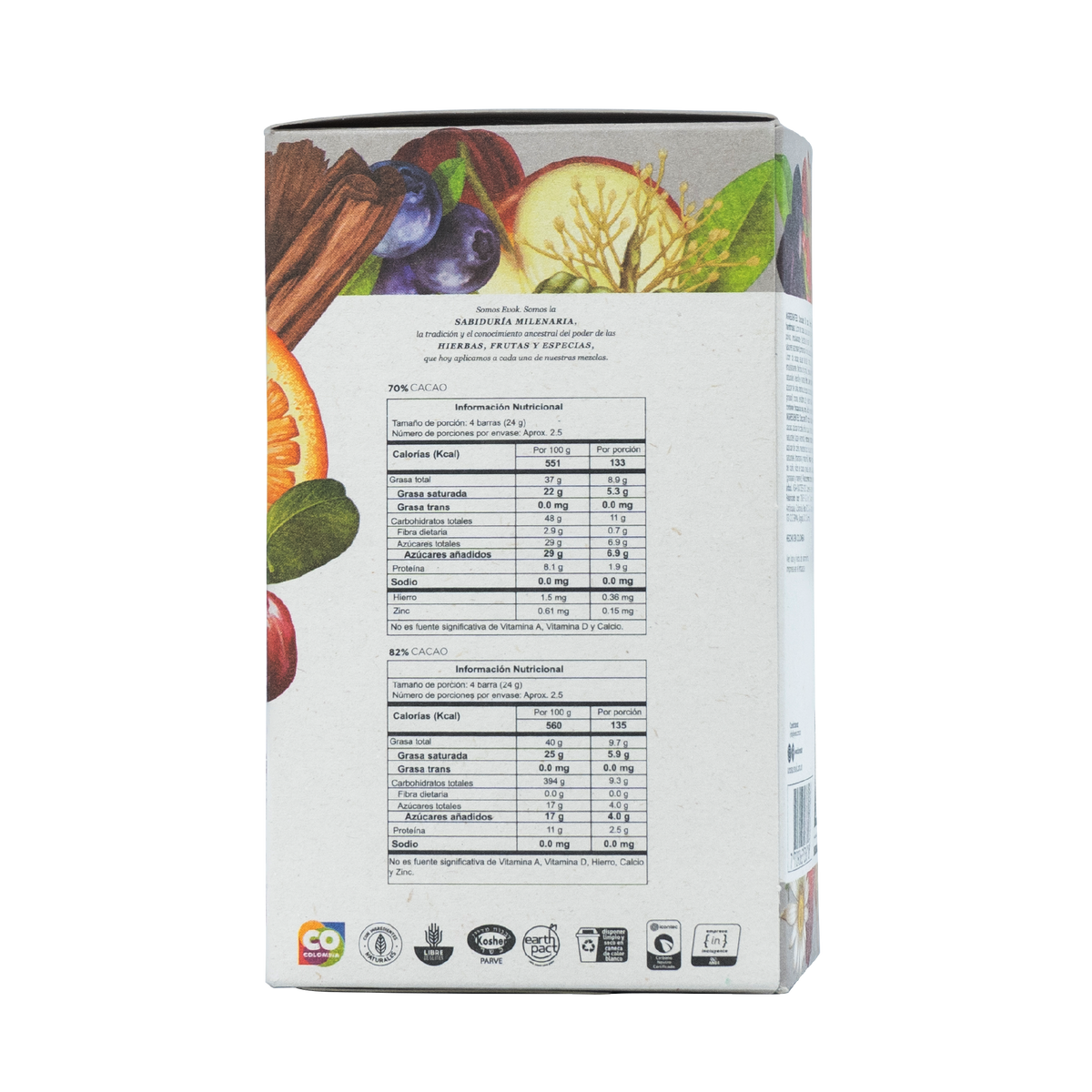 Evok Chocolate 7082% Mini x18 un x 108 g