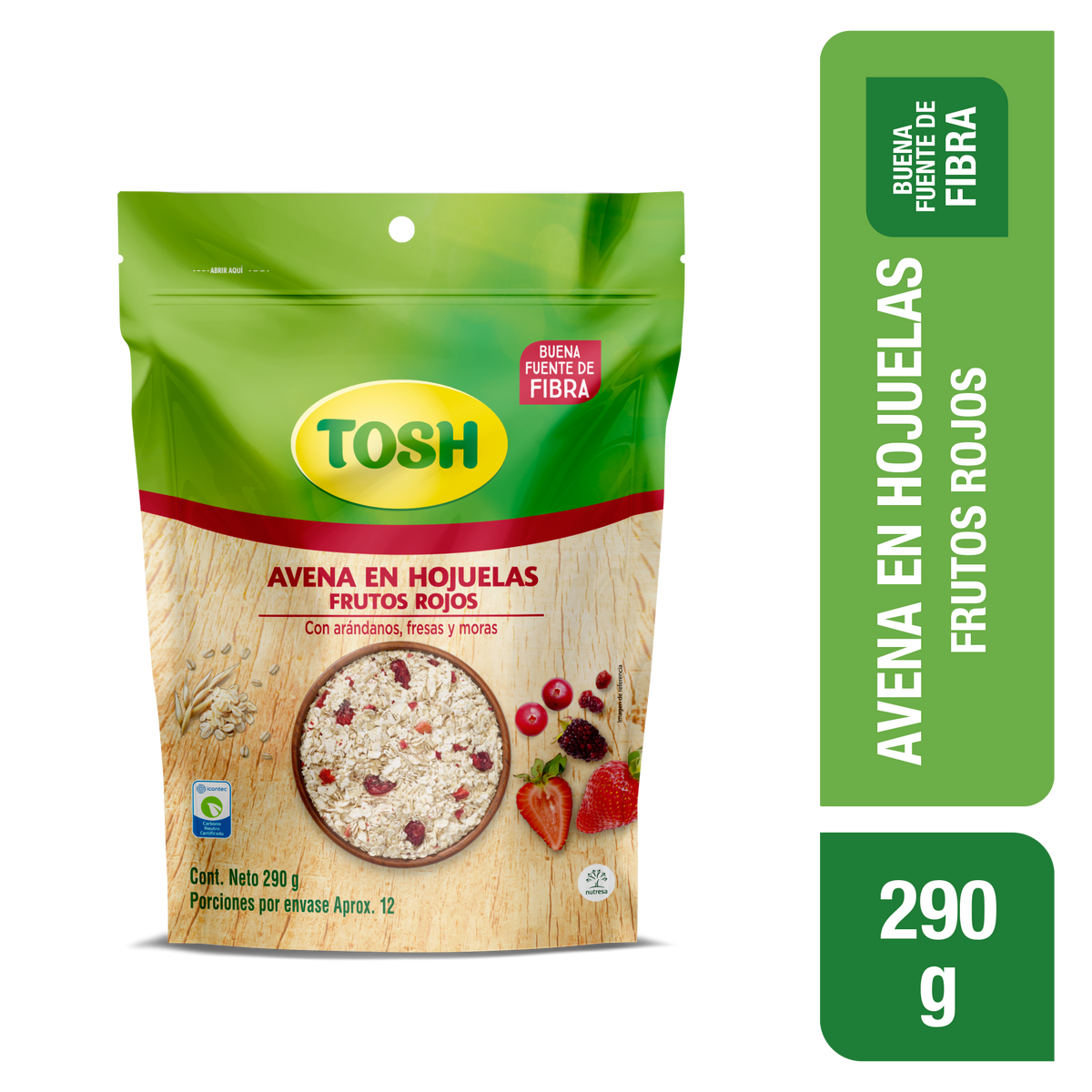 Tosh Avena Frutos Rojos x Doypack x 290 g