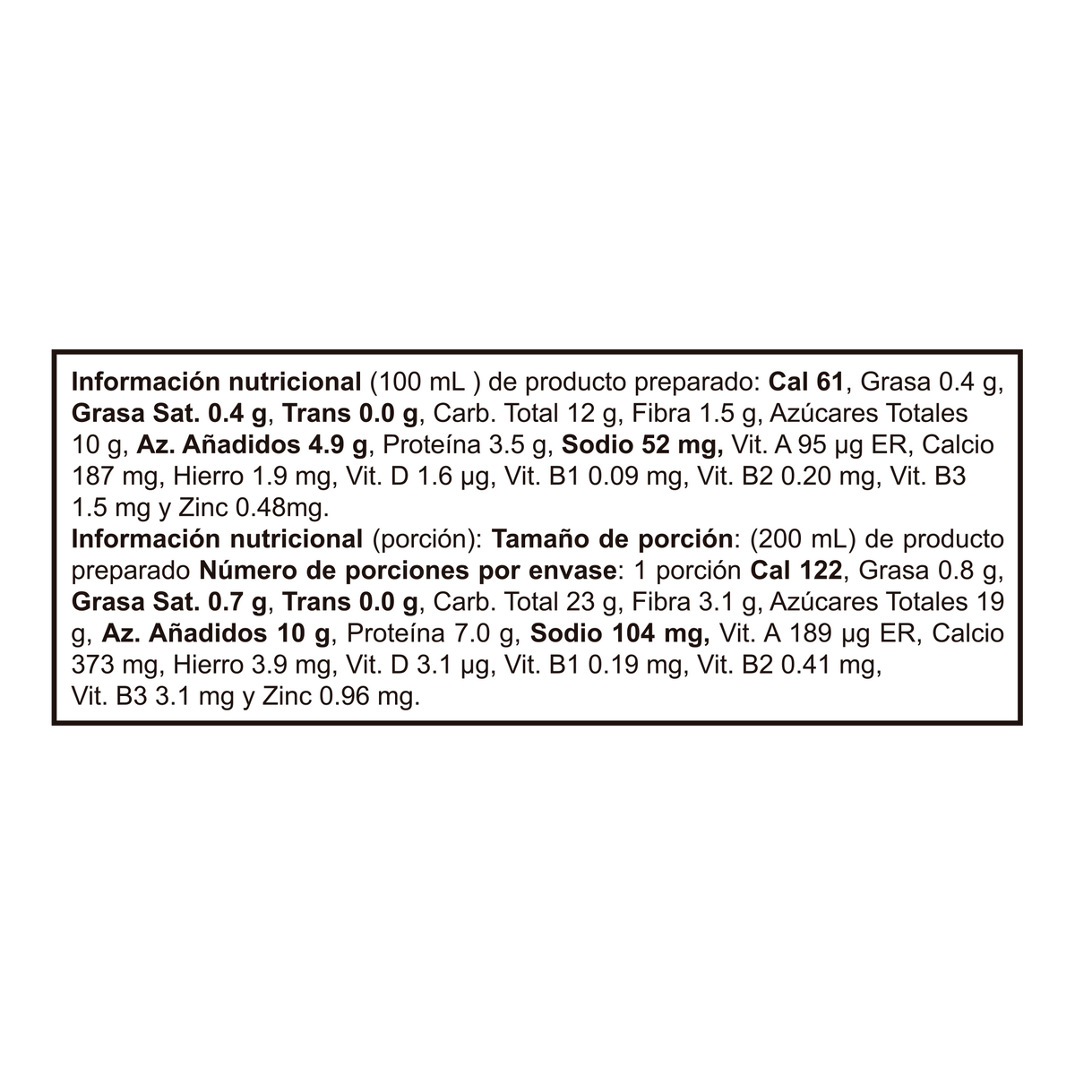 Chocolisto Modificador 18 Sobres x 18 g