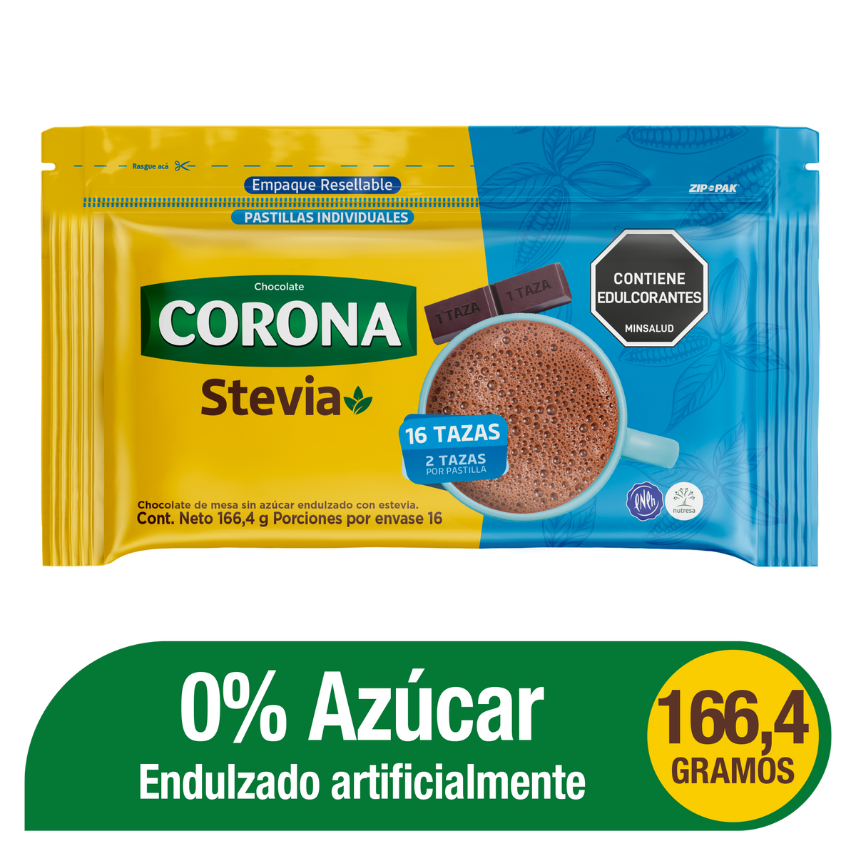 Corona Chocolate Sin Azúcar x 166.4g