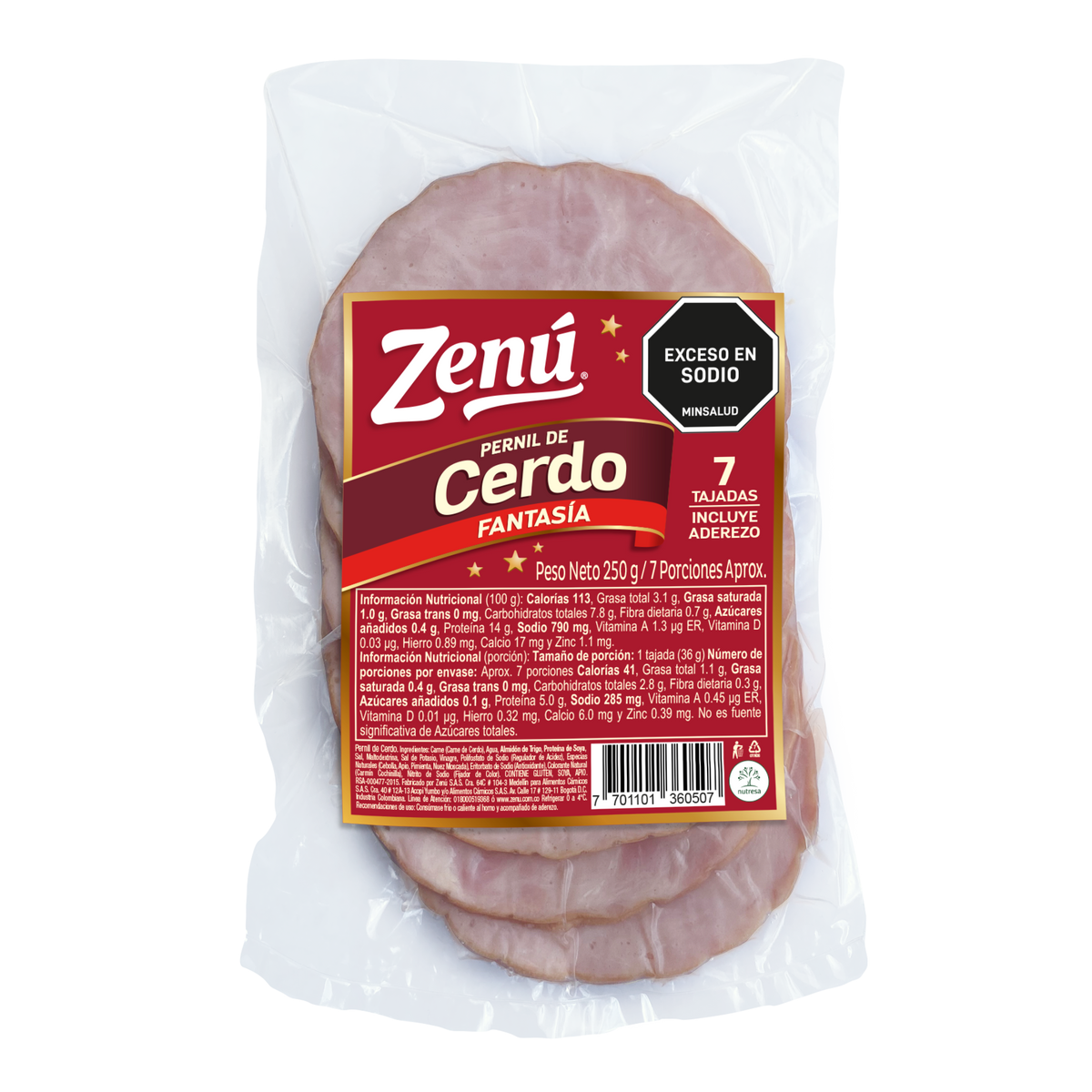 Zenú Pernil Cerdo Fantasia x 250 g