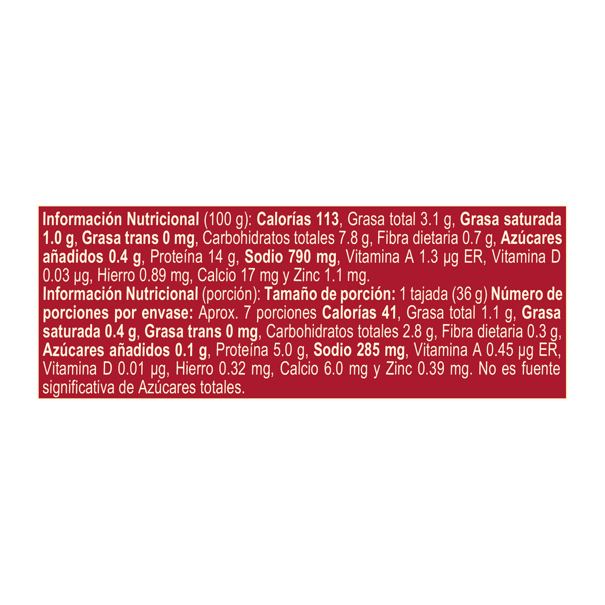 Zenú Pernil Cerdo Fantasia x 250 g