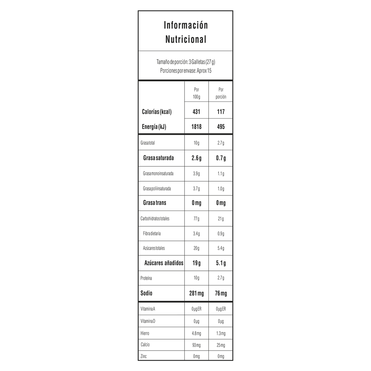 Tosh Galleta Miel Fit Taco x 2 x 418 gramos