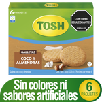 Tosh Galleta Coco Y Almendra Plegadiza x 6 144 g