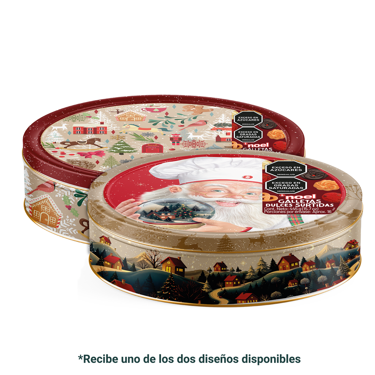 Noel Galleta Navidad Cofre Circular XL por 445 gramos