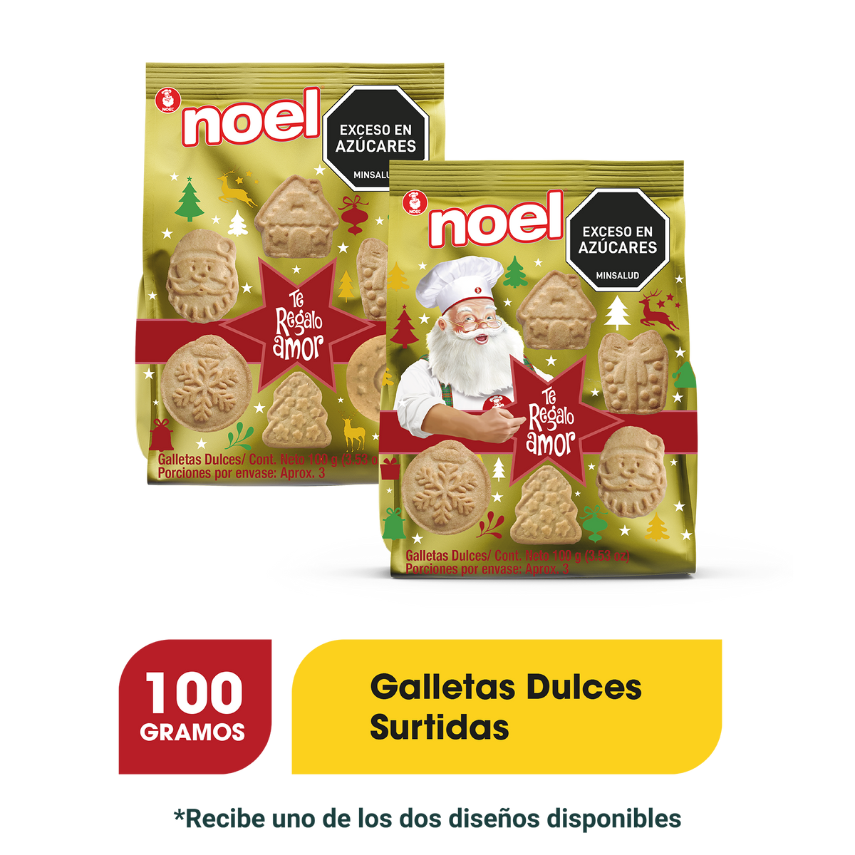 Noel Galleta Navidad Bolsa por 100 gramos