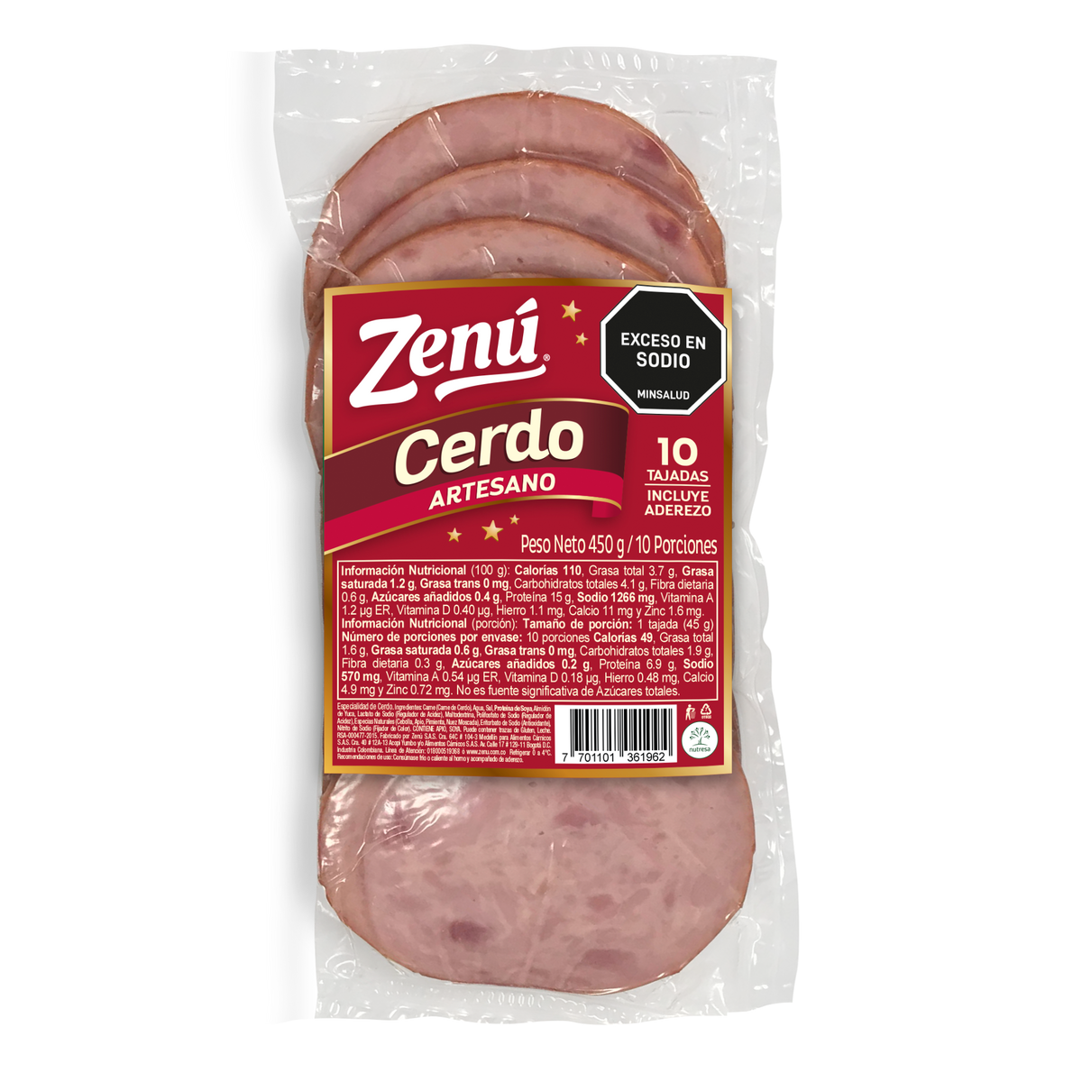 Zenú Cerdo Artesano x 450 g
