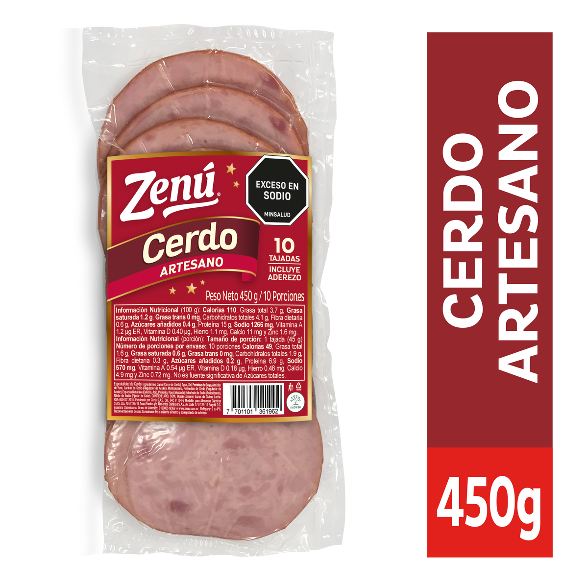 Zenú Cerdo Artesano x 450 g