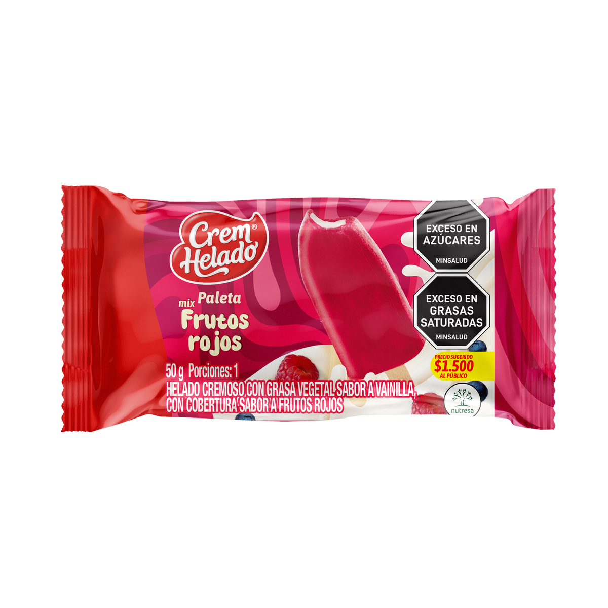 Crem Helado Paleta Mix Caja x 60 Un x 50 g