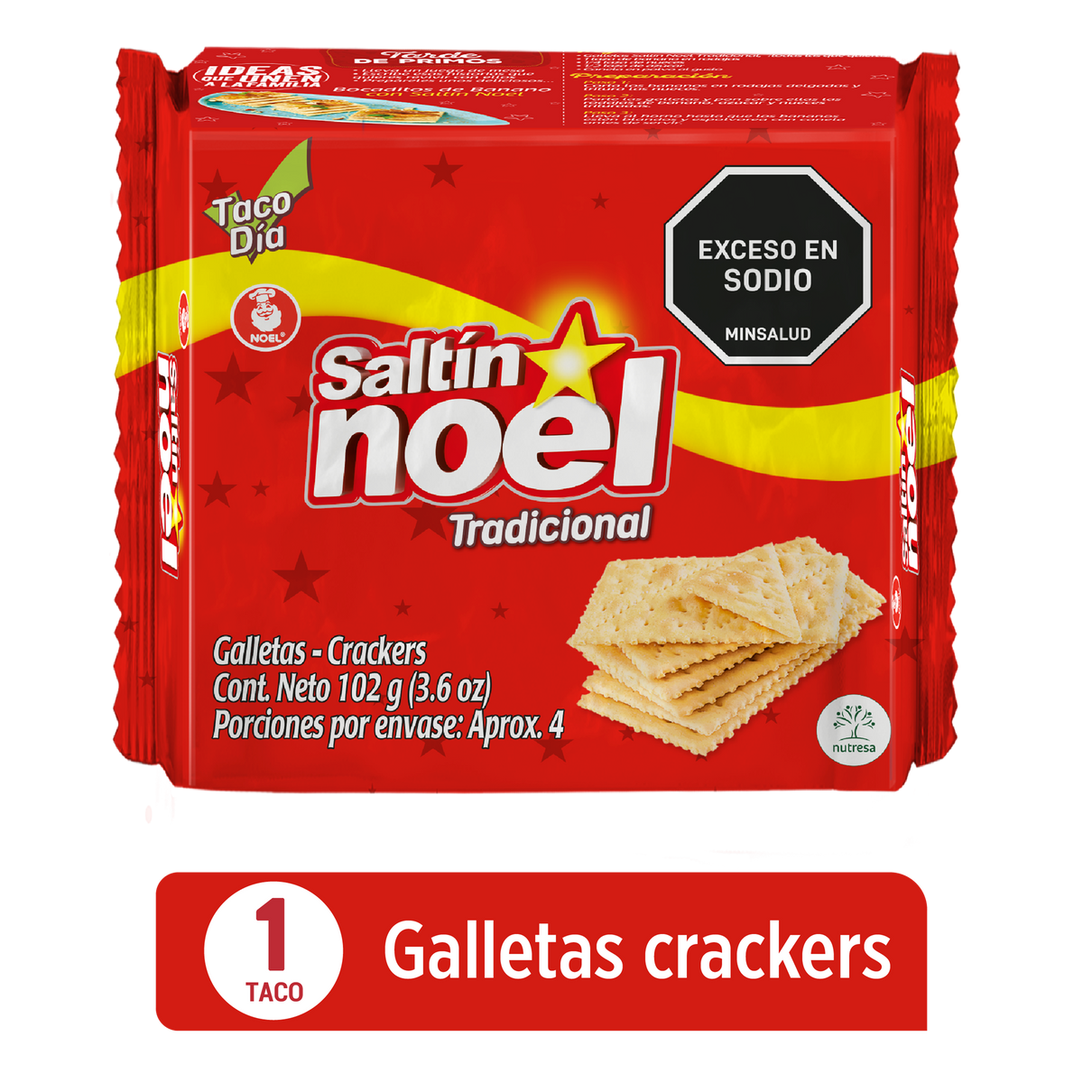 Galleta SALTÍN NOEL taco día rojo 102g