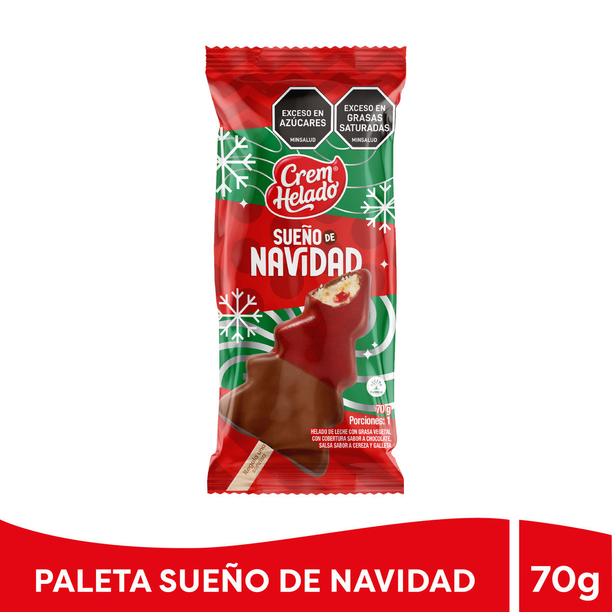 Cremhelado Paleta Sueno De Navidad x 70 g x 12 un