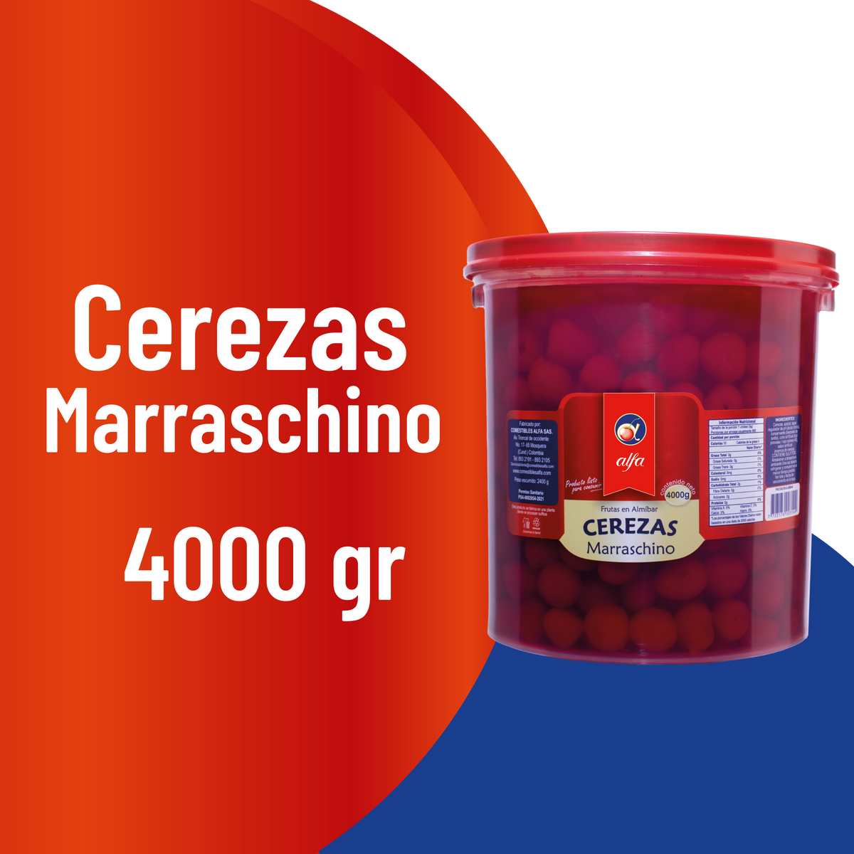 Alfa Cerezas Marrasquino 4000gr