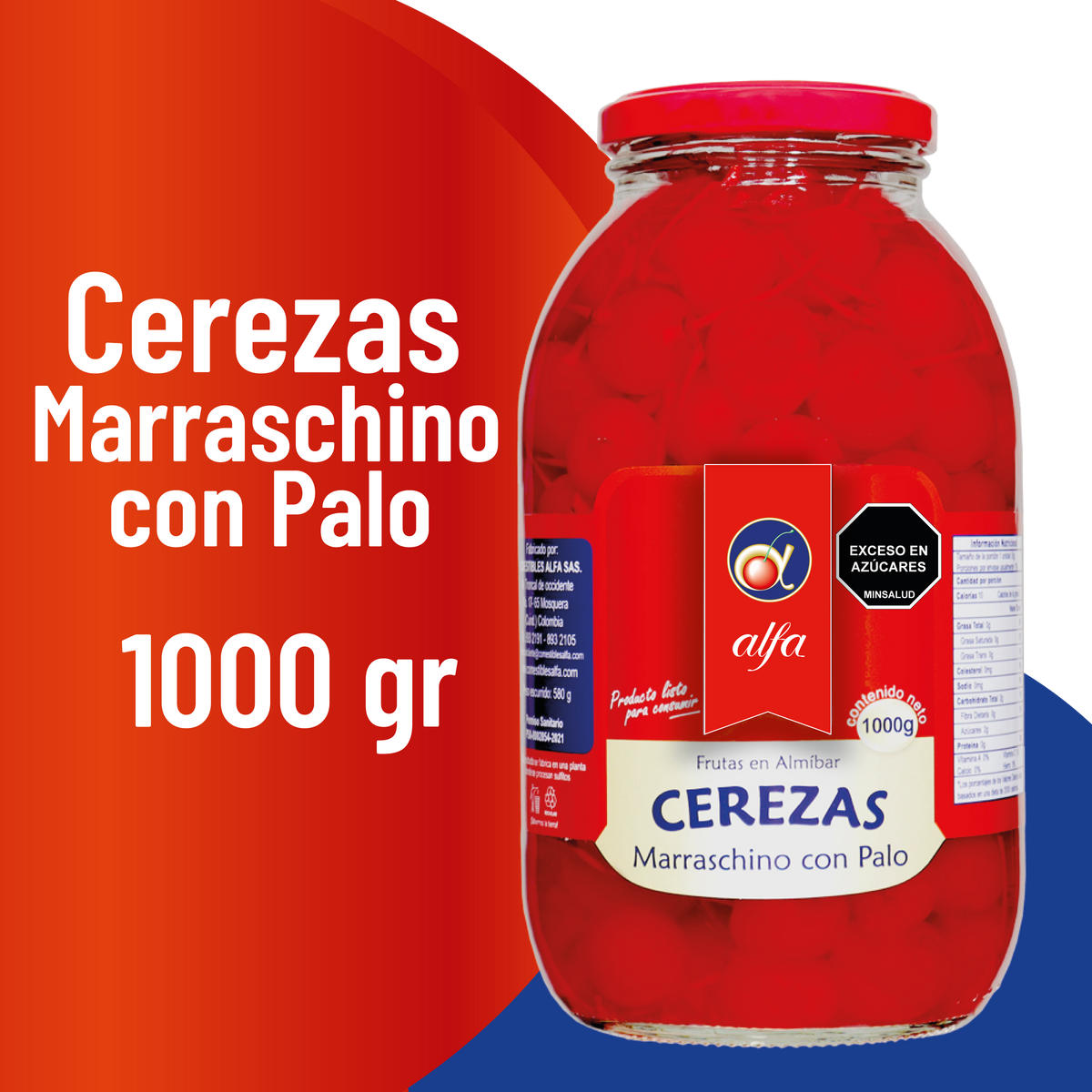 Alfa Cerezas Marrasquino 1000gr