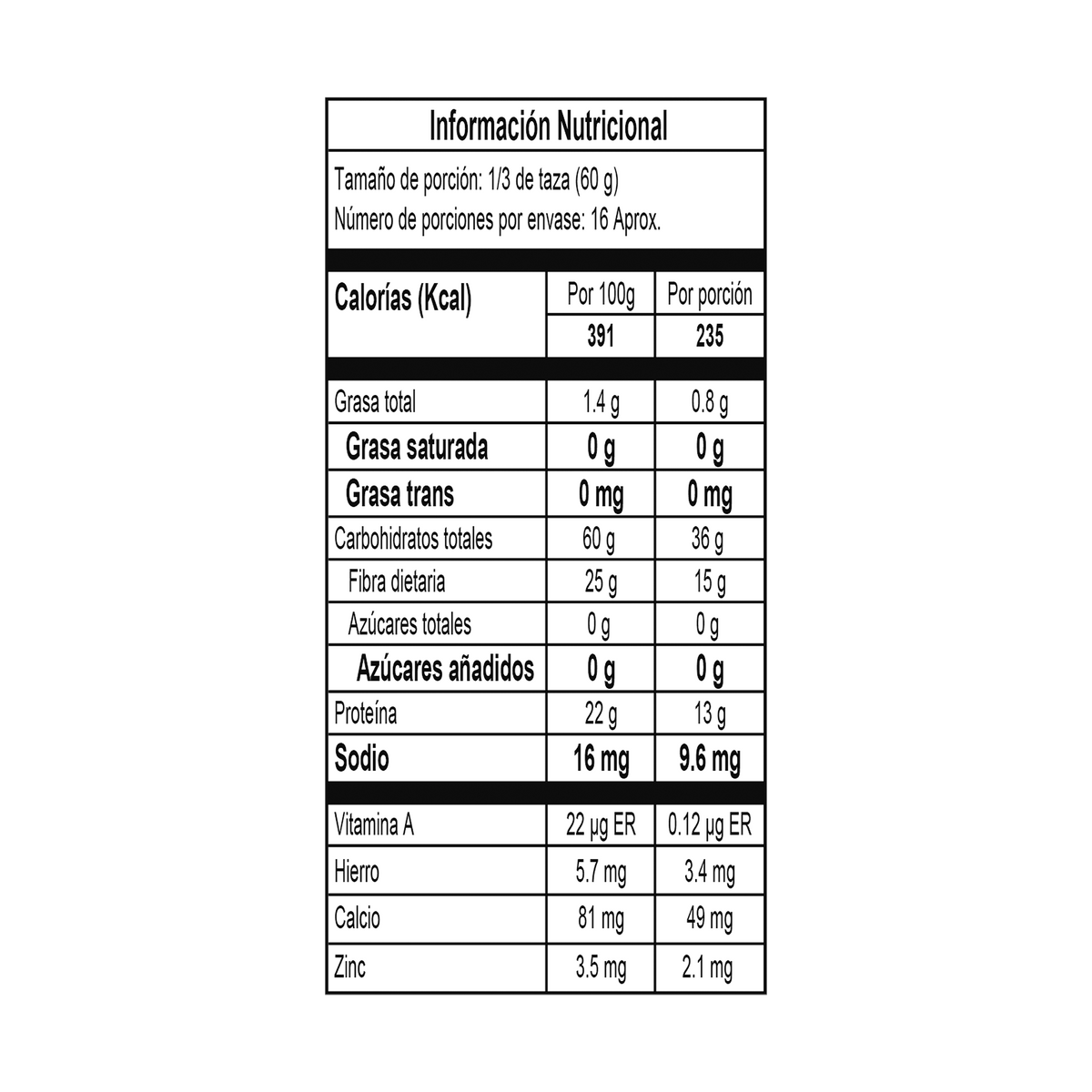 La Frijolera Fríjol Cabeza Negra 1Kg