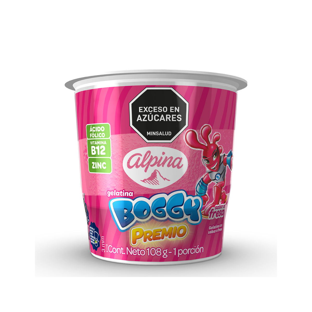 Boggy gelatina premio fresa x 108 gramos