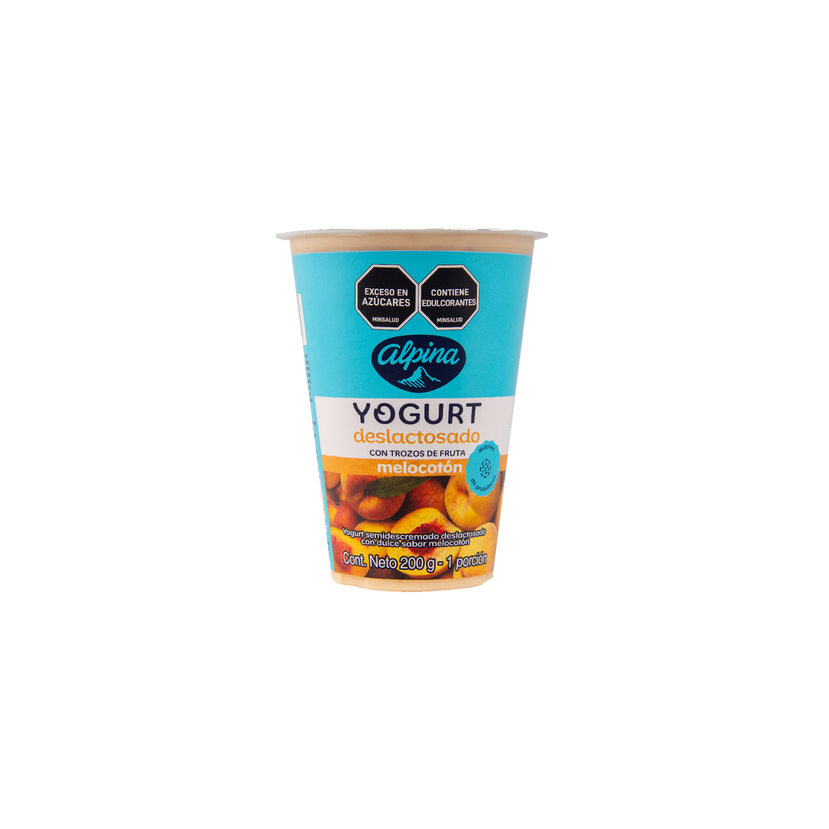 Alpina Yogurt Deslactosado Melocotón Vaso 200 g