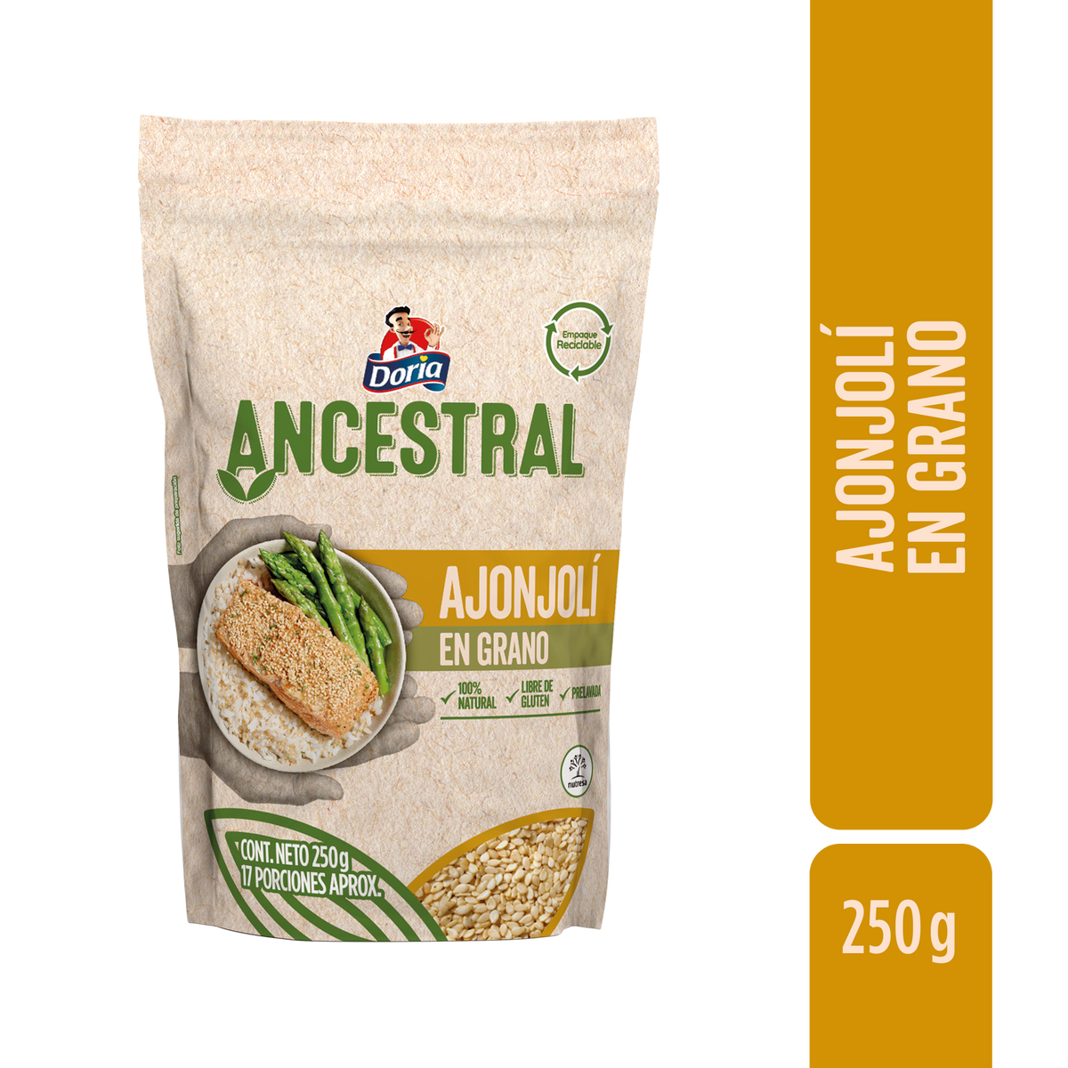 Doria Ancestral Ajonjolí En gano x 250 g