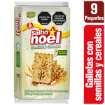 Saltin Noel Galleta Saltin Semillas Y Cereales Bolsa x 9