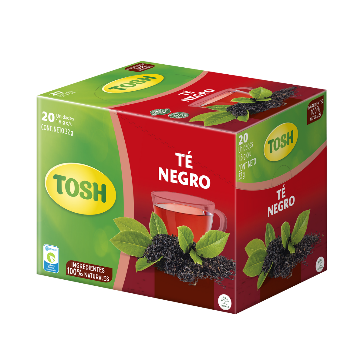 Tosh Te Negro 20 Sobre 20 un x32 g