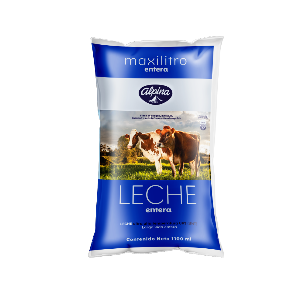 Leche entera Bolsa Alpina x 1100 ml