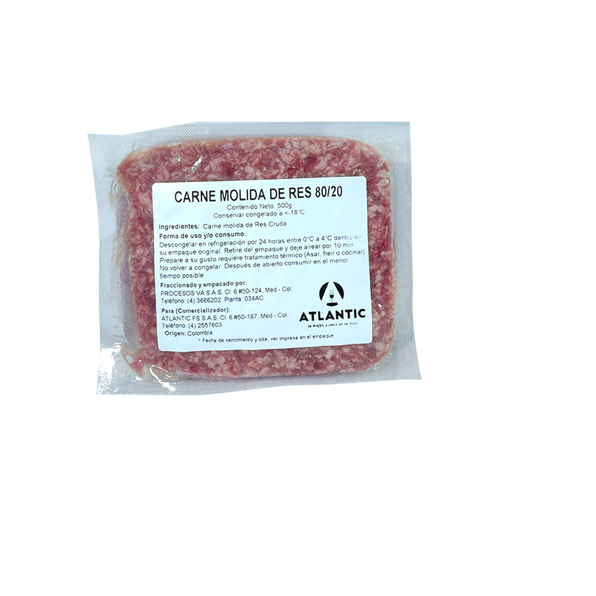 Carne Molida 80/20 X 500G